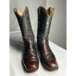 Neolite Vintage Black /brown mahogany Cowboy Western Boots Men's Size 9.5